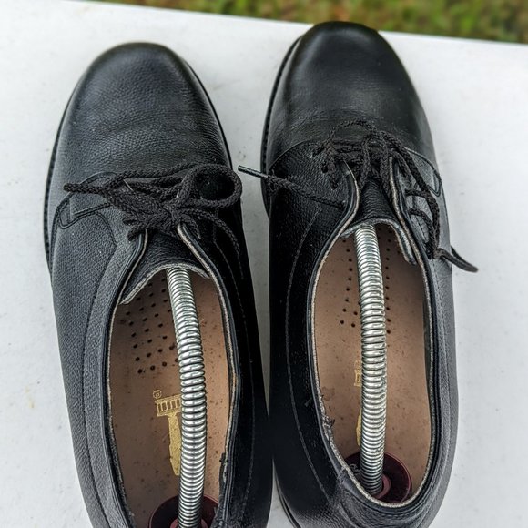 Black Men\'s Uniform Leather Vulcan Soles Derby style shoes  Sz 8D main image 13
